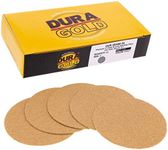 Dura-Gold - Premium - 80 Grit 3" Gold Hook & Loop Sanding Discs for DA Sanders - Box of 30 Sandpaper Finishing Discs for Automotive and Woodworking