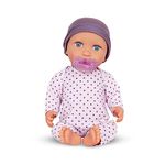 LullaBaby – 14-inch Realistic Baby Doll – Fair Skin Tone & Blue Eyes – Soft Body & Removable Outfit – Hat & Pacifier Accessory – Toys For Kids Ages 2 & Up – Baby Doll – Lilac Polka Dot Pajama