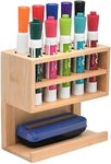 Excello Global Products Bamboo Dry Erase Marker Holder with Magnetic Mount, Holds 10 Markers and an Eraser