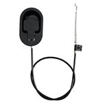 EXCEART Universal Aluminum Metal Pull Recliner Handle Chair Release Lever Replacement Metal Handle with Spring and Cable (Black, Handle with 96cm Cable)