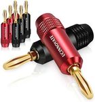 UCINNOVATE Banana Plugs, 8PCS Banana Plugs for Speaker Wire Connectors, Gold Plated 4mm Banana Connectors for Speaker Cables Terminals, Wall Sockets, Amp, Audio Video Home Theater