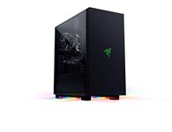 Razer Tomahawk ATX Mid-Tower Gaming Case: Dual-Sided Tempered Glass Swivel Doors, Ventilated Top Panel, Chroma RGB Underglow Lighting, Built-in Cable Management, Classic Black-RC21-01420100-R3M1