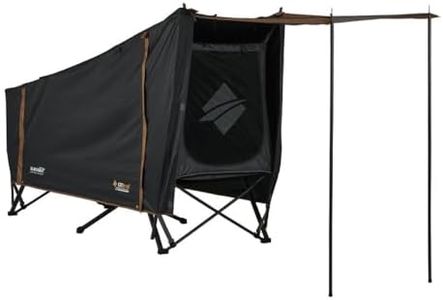 OZtrail Easy Fold Blockout 1 Person Stretcher Tent - Reduce Heat and Light, Single Camping Cot with Small Pack Down Size, The Best Features from a Tent, Swag and Stretcher, All Rolled Into One