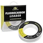 SF 100% Pure Fluorocarbon leader material Fishing Line Virtually Invisible Shock Resistant Increased Sensitivity Sink Fast Clear 55yd 8LB