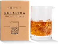 A Bar Above Botanica Cocktail Mixing Glass, Thick, Sturdy Glass Beaker, to Mix and Stir Cocktails, Drink Mixer for Bar Mixing Set, Basic, Professional, or Home Bar Accessories, 18oz