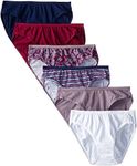 Fruit of the Loom Women’s Underwear Cotton Bikini Panty Multipack, Assorted, Large (7)