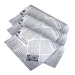 100 Pcs 25x25cm Newsprint Wax Paper Sheets, Deli Paper Sheets, Newsprint Sandwich Wrap Paper, Greaseproof Deli Food Basket Liners (White)