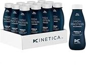 Kinetica Ready-to-Drink Protein Shake, 12 X 330mls, 165 cals, 25g Protein per Bottle, Low Fat (Vanilla)