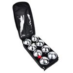 Oypla 8pc French Boules Petanque Balls Garden Game Set with Carry Case