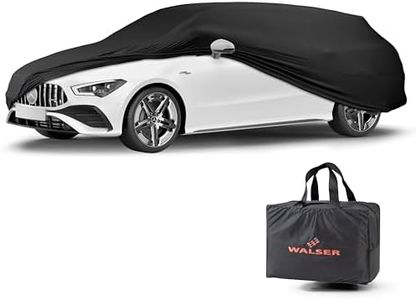 WALSER bâche d'intérieur pour voiture Indoor Stretch, Bâche complet pour l'intérieur, étanche à la poussière Combi L, noir