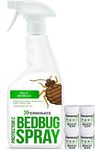 Bed Bug Killer Spray & Smoke Foggers Kit - Bed Bug Treatment for Your Home/Bedroom/Living Rooms - Spray On Mattresses, Wardrobes, Furniture & More (2 Rooms)