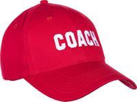 Coach | Carolina Blue Coaching Baseball Hat, Men Women Team Cap, Red, One Size