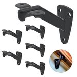 Hand Rail Brackets for Stairs- 6 Pcs Heavy Duty Black Handrail Brackets for Indoor Stairs or Outdoor Stairs Support, 3 Inch Hand Railing Brackets, Banister Brackets for Stairways Stair Railing Indoor