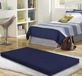 Springtek 3" Roll-Up Travel Lite/Guest Bed/Floor Mat, Single Size Foam Mattress Blue (72X36X3)