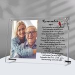 Roowest Cardinal Memorial Picture Frame Sympathy Gifts for Loss of Loved One Passed Away Gifts Acrylic Magnetic Photo Frames Memorial Bereavement Gifts for Mom, Dad, Family, 7 x 10 Inch(1 Pcs)