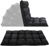 Velago Folding Lazy Sofa Chair Stylish Sofa Couch Beds Lounge Chair, Perfect for Meditation, Reading, TV Watching, Coffee, Gaming Floor Chair, High Back, Softly Cushioned, Home Sofa -Black