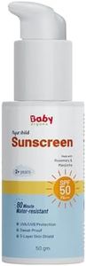 Babyorgano Natural Sunscreen For kids (2+ years) SPF 50 PA+++ UVA/UVB/Suits all Skin Type |Sun Protection |Deep Hydration 50gm (Pack of 1)