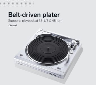 Denon DP-29F Record Player – Silver Turntable