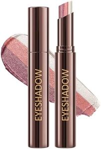 Erinde 3 Color Eyeshadow Stick, Gradient Cream Eye Shadow Pencil, Blendable Multi Tone Eye Makeup Crayon, Long Wearing Smooth Glide Eye Stick, Portable Quick Makeup, Vegan & Cruelty-Free #02