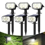 Solar Spot Lights Outdoor, 59 LEDs Solar Landscape Spotlights with 3 Lighting Modes, 2-in-1 Auto On/Off Solar Spotlights Outdoor Waterproof IP65 for Walkway Yard Pathway Garden 4 Pack (Cool White)