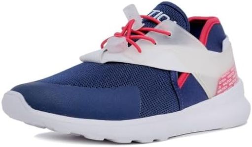 Nautica Women Fashion Slip-On Sneaker Jogger Comfort Running Shoes-Larke-Red White and Blue Size-7