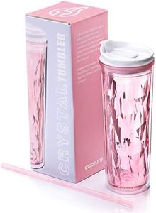 Cupture Crystal Click & Seal Shake Tumbler Cup for Hot or Cold Drinks - 22 oz (Pink Rose)