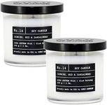Lulu Candles | Jasmine, Oud & Sandalwood | Proudly Made in The USA | Highly Scented & Long Lasting Soy Candles - 2 Pack - 6 Oz.
