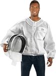 Bees & Co K84 Ultralight Beekeeper Jacket with Fencing Veil, Crystal White, XXL