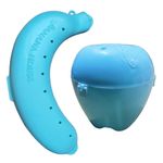 DOVEAZ® Plastic Apple and Banana Case Cover - Pack of 2 (Blue)