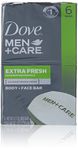 Dove Men+care Extra Fresh Body + Face Soap Bars, 3.17 Oz, 6 Count