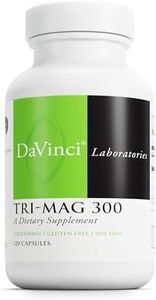 Davinci Laboratories Tri-Mag 300mg Magnesium Taurate Glycinate Malate Support Supplement, 120 Capsules - Vegetarian, Non-GMO Ingredients