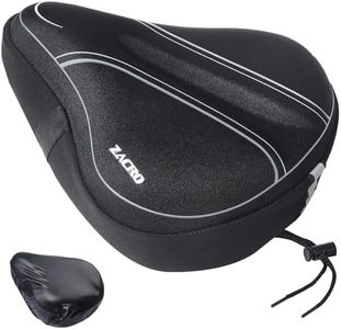 Zacro Bike Seat Cushion, Foam Gel Padded Bike Seat Cover for Men Women, Extra Soft Padding Bicycle Seat Cover Extra Soft Fit for Peloton, Spin Stationary Exercise, Mountain Road Cycling Bike