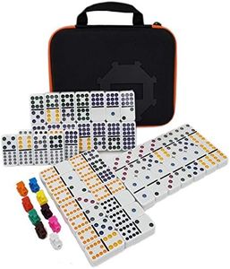 Kalolary Mexican Train Dominoes Game Accessories 91 Piece Double 12 Color Dominoes Set for Kids Mexican Trains Original Pieces Toy by