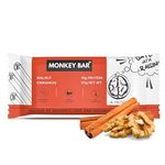 MONKEY BAR - Walnut Cinnamon Protein Bar - 8 Bars, 50g each, 10g Protein, High Protein Snack for Healthy Snacking with No Added Sugar, Just 7 Natural Ingredients