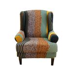 Highdi Wingback Chair Covers 2 Piece Stretch Wing Chair Slipcover, Washable Spandex Fabric Sofa Cover Furniture Protector for Armchair Chairs Living Room Bedroom Hotel (hawaii)