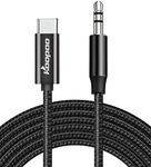 USB Type C to 3.5mm Male Aux Cable, KOOPAO 2M USB-C to 3.5mm Earphone Stereo Cord Compatible with Pad Pro 2018 Google Pixel 2 3 4XL Moto Z and Galaxy Note10+ Huawei HTC (6.6Ft)