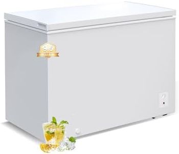 9.5 Cu.ft Chest Freezer, Large Top Open Door Deep Freezer with 8 Adjustable Thermostat (-11.2°F to 10.4°F), Large Freezer with Removable Basket for Home/Garage/Office, White