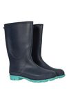 Mountain Warehouse Plain Kids Wellies - Waterproof, Soft Jersey Lined Wellington Boots with Gripped Sole for Boys & Girls - for Spring Summer, Rain, School, Outdoors Navy Kids Shoe Size 12 UK