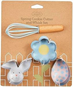 Mud Pie Cookie Cutter Whisk Set, 7.5" x 9", Flower