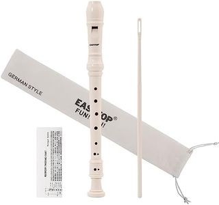 EAST TOP Soprano Recorder for Kids Beginners, 8 Hole Plastic German Fingering Flute Recorder 3 Piece with Cleaning stick, Cotton pouch, Fingering Chart, Colorful box (Ivory)