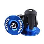 2pcs Bike Handlebar End Plugs, Aluminum Bike Handlebars Bar Grips End Plugs Bicycle Handlebar Bar Cap (Blue)