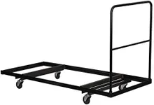 Flash Furniture Neena Black Folding Table Dolly for 30''W x 72''D Rectangular Folding Tables