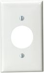 Leviton 1-Gang Single 1.406-Inch Hole Device Receptacle Wallplate, 80704-W