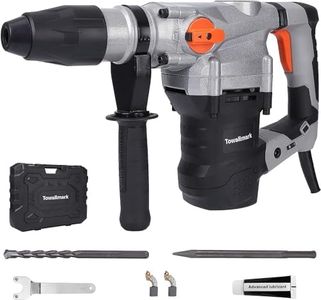 Towallmark1-9/16Inch Heavy Duty Rotary Hammer Drill, 360°Adjustable Rotary Hammer Safety Clutch 3 Functions with Vibration Control 13 Amp Rotary Hammer Chisels and Drill Bits with Case