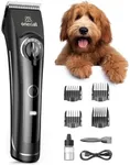 oneisall Dog Clippers for Grooming Thick Curly Hair, Low Noise Dog Grooming Kit with Detachable Metal Blades