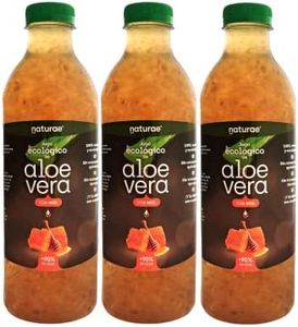 NATURAE Jugo Aloe Vera y Miel Ecológico - 3 Recipientes de 1000 ml - Total: 3000 ml
