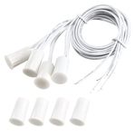 uxcell N.O. Recessed Wired Security Window Door Contact Sensor Alarm Magnetic Reed Switch White RC-33 4pcs