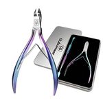 Cuticle Trimmer 3/4 Jaw Extremely Sharp Cuticle Nippers Scissors Stainless Steel Clippers Cutter Cuticle Clippers, Cuticle Pusher, Nail Cuticle Trimmer Professional Cuticle Cutter