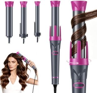 Ecorio Automatic Hair Curler for Long Hair, Automatic Rotating Curler Wand 0.75inch/1inch/1.25inch Interchangeable Ceramic Barrels, Fast Curling Wand Set, 3 in 1 Curling Iron for Women