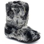 Bedroom Athletics - Cole - Luxury Faux Fur Slipper Boot - Black Wolf - UK 5/6